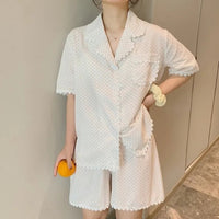 Women's New Loose Simple Polka Dot Loungewear Suit