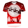 3D Printed Snowman All-match Children's Short Sleeve