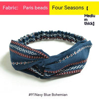 Bohemian Style Elastic Cross Chiffon Headband For Women