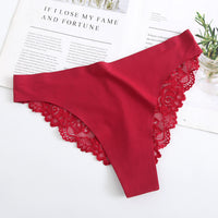 Lace Ice Silk Panties Pure Cotton Crotch Fun Low Waist