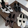 French-style Vintage Flat Height-increasing Womens Shoes