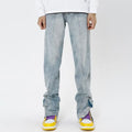 American Personality Jeans Zipper Worn Burrs Tassels Hip Hop Design Sense