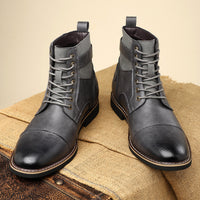 Non-slip Retro Mid-Top Pointed Men's Casual Martin Boots