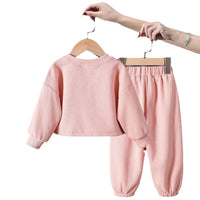 Girls Bear Pullover Hoodie Suit