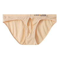 Men's Front Fastening Leak Breathable Low Waist Sexy Ice Silk Briefs