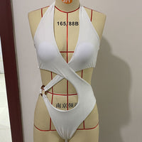 Customized Color Fabric Customized European And American Sexy One-piece Swimsuit