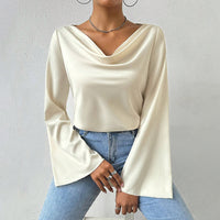 Ladies' Mature And Intellectual Style T-shirt Elegant And Aloof Long-sleeved Top For Autumn And Winter