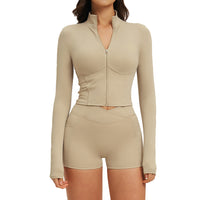 Spring Sports Suit Nude-feel Zip-up