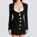 High-end Quality Autumnwinter New Arrival Internet-famous Trendy Slimming Long-sleeve Commuter Suit Dress