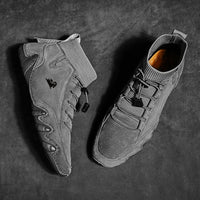 Fleece-lined Handmade Cotton Shoes Men