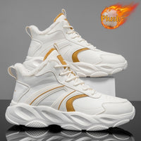 Mens Cozy  Thick-soled Cotton Shoes For Casual And Athletic Wear