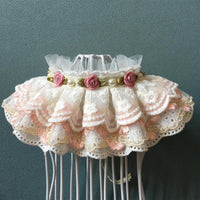 Cotton Lace Adjustable Bib Vip Bow