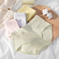 7A Antibacterial Pure Cotton Women's Underwear Graphene Crotch Printed Mid Waist
