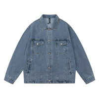 American High Street Letter Embroidery Denim Clothes Jacket