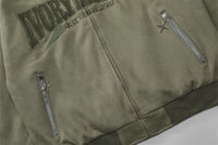 Letter Embroidered Pilot Jacket