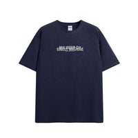 Printed Short Sleeve Texture Slub Cotton T-shirt