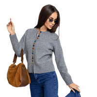 New Colorful-button Knitted Cardigan FallWinter New Arrival