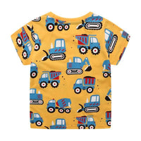 Boys' Creative Cartoon Print Short Sleeves