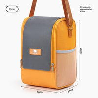 Round Lunch Box Bag Portable Thermal Bag With Thickened Aluminum Foil Insulation