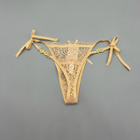 Traceless Briefs Lace Women's T-back Letters Diamond Decorations
