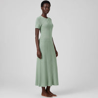 Hollow-out Waist-Cinching Elegant Polka-Dot Dress For Women