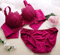 Lace Sexy Deep V Gather Underwear Without Steel Ring