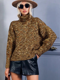 Autumn And Winter New Women's Wool Turtleneck Pullover Twist Long Sleeve Loose Knitted Bottoming Shirt