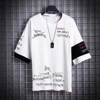 Mens Loose-fitting Japanese-style 34-sleeve Shirt For Spring And Summer