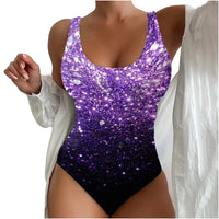 Women's Seaside Beach Swimsuit 3D Contrast Color One-piece Swimsuit