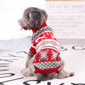 Christmas Print Pet Dog Turtleneck Knitted Sweater