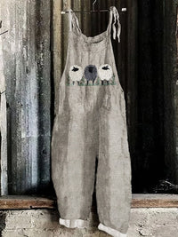 Fashion Animal Retro Printed Women's Jumpsuit