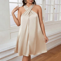 Women's Mid-length Slim Fit Slip Nightdress