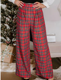 Women's Fashion Casual Lattice Loose Pants
