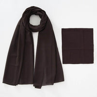 Modal Breathable Elastic Bucket Hat With Pearl Chiffon Scarf Headcloth