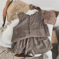 Children's Baby Girl Sleeveless Tank Top Shorts Suit