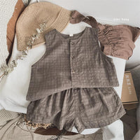 Children's Baby Girl Sleeveless Tank Top Shorts Suit