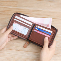 Retro Men's Horizontal Multifunctional Card Holder