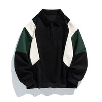 Trendy Loose Pure Color Cotton Lapel Sweater