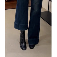 Womens Chunky Heel Vintage Dr Boots