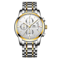Butterfly Snap Steel Strap Multifunctional Men's Waterproof Luminous Watch
