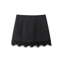 New Winter Fashion Chic Lace-trimmed Short Culottes