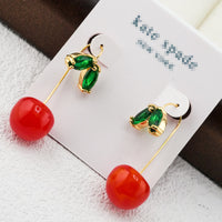 Cherry-shaped Earrings With High-end Zirconia Stud Earrings