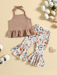 Fashion Personalized Printed Trousers Girls' Suit