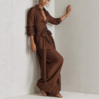Solid-color High-waisted Short-sleeve Pants Fashion Casual Set
