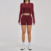 Slim-fit Athletic Suit Outdoor Running Three-piece Set