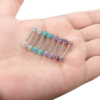 Stainless Steel Studded Tongue Nail Breast