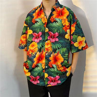 3D Printed Men's Retro Full Printed Short Sleeve