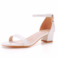 One-strap Sandals Round Toe Root Block Heel Sandals
