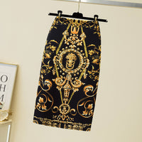 Court Women's Printed Wear Pencil Sheath Skirt