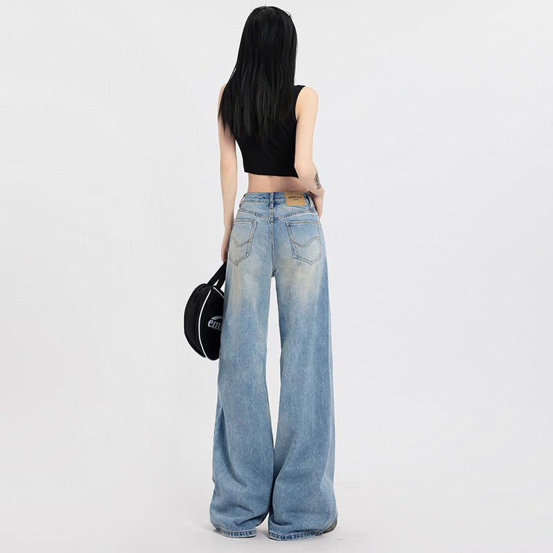 Women's Straight Loose Wide Leg Jeans